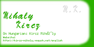 mihaly kircz business card